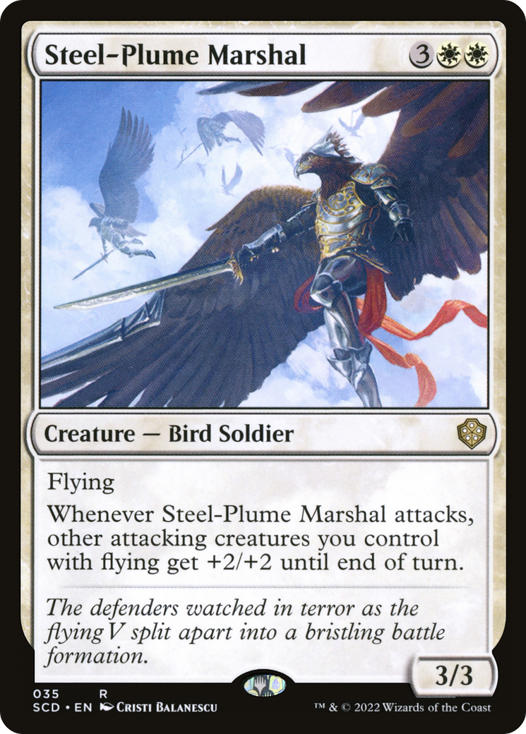Steel-Plume Marshal [Starter Commander Decks] | Black Swamp Games