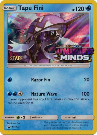 Tapu Fini (SM203) (Staff Prerelease Promo) [Sun & Moon: Black Star Promos] | Black Swamp Games