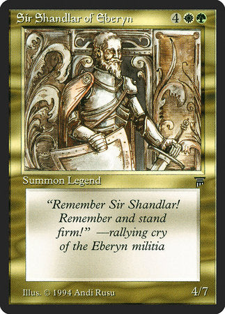 Sir Shandlar of Eberyn [Legends] | Black Swamp Games