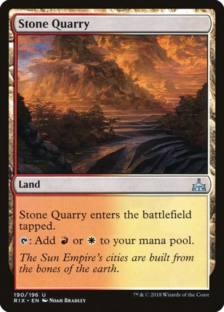 Stone Quarry [Rivals of Ixalan] | Black Swamp Games