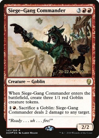 Siege-Gang Commander [Dominaria Promos] | Black Swamp Games