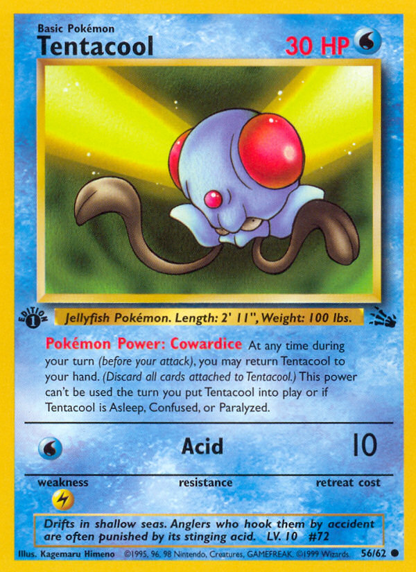 Tentacool (56/62) [Fossil 1st Edition] | Black Swamp Games