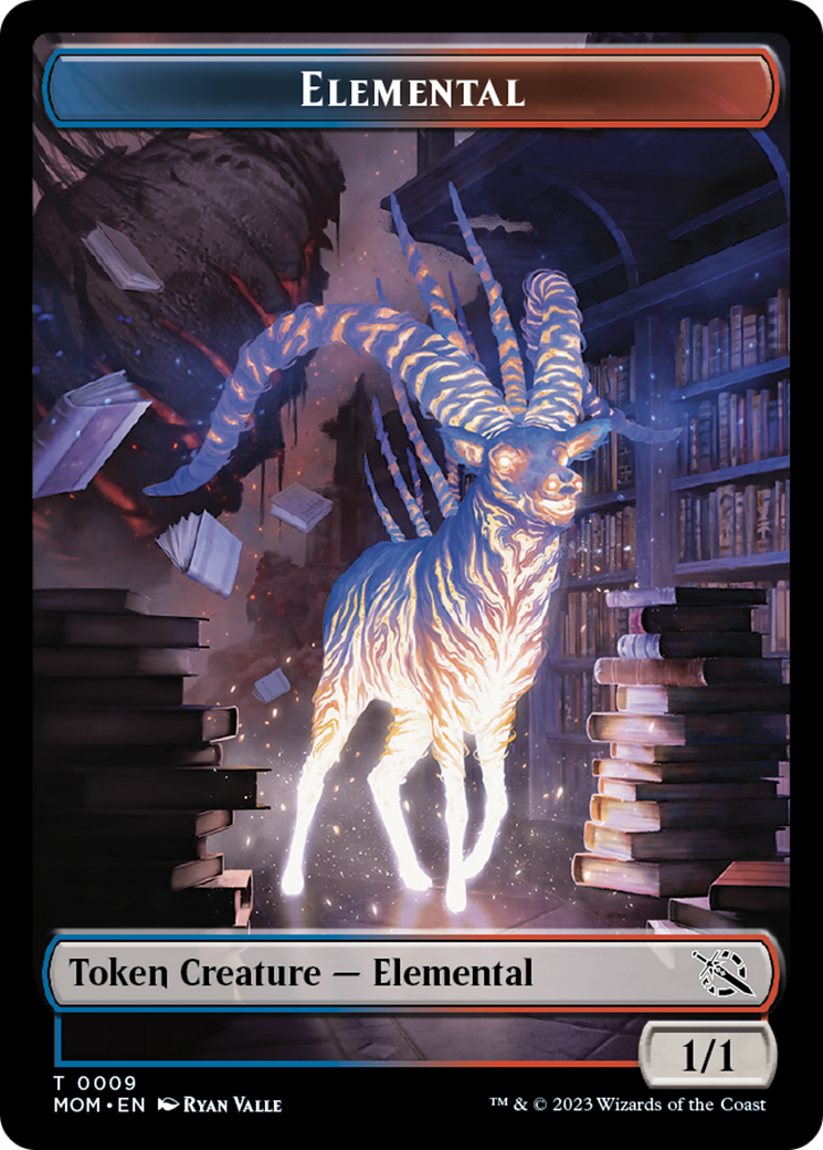 Elemental (9) // Knight Double-Sided Token [March of the Machine Tokens] | Black Swamp Games