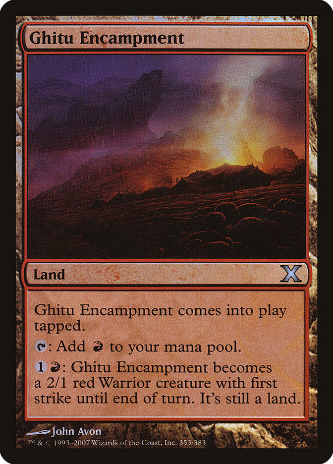 Ghitu Encampment (Premium Foil) [Tenth Edition] | Black Swamp Games