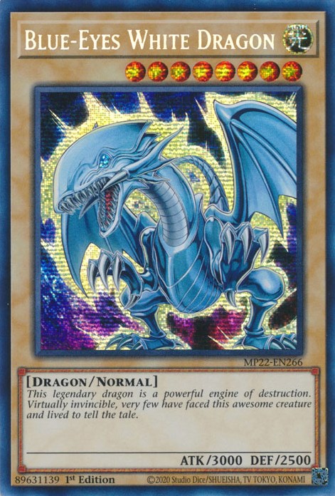 Blue-Eyes White Dragon [MP22-EN266] Prismatic Secret Rare | Black Swamp Games