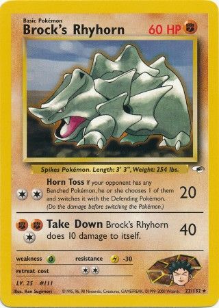 Brock's Rhyhorn (22/132) [Gym Heroes Unlimited] | Black Swamp Games