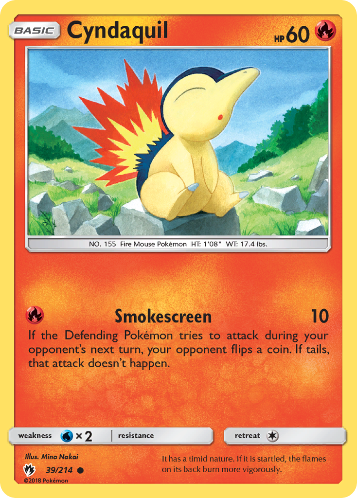 Cyndaquil (39/214) [Sun & Moon: Lost Thunder] | Black Swamp Games