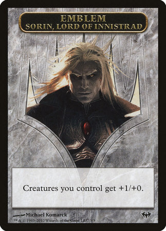 Emblem - Sorin, Lord of Innistrad [Dark Ascension Tokens] | Black Swamp Games