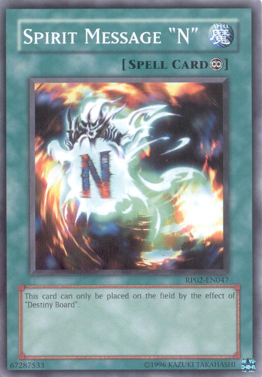 Spirit Message "N" [RP02-EN047] Common | Black Swamp Games