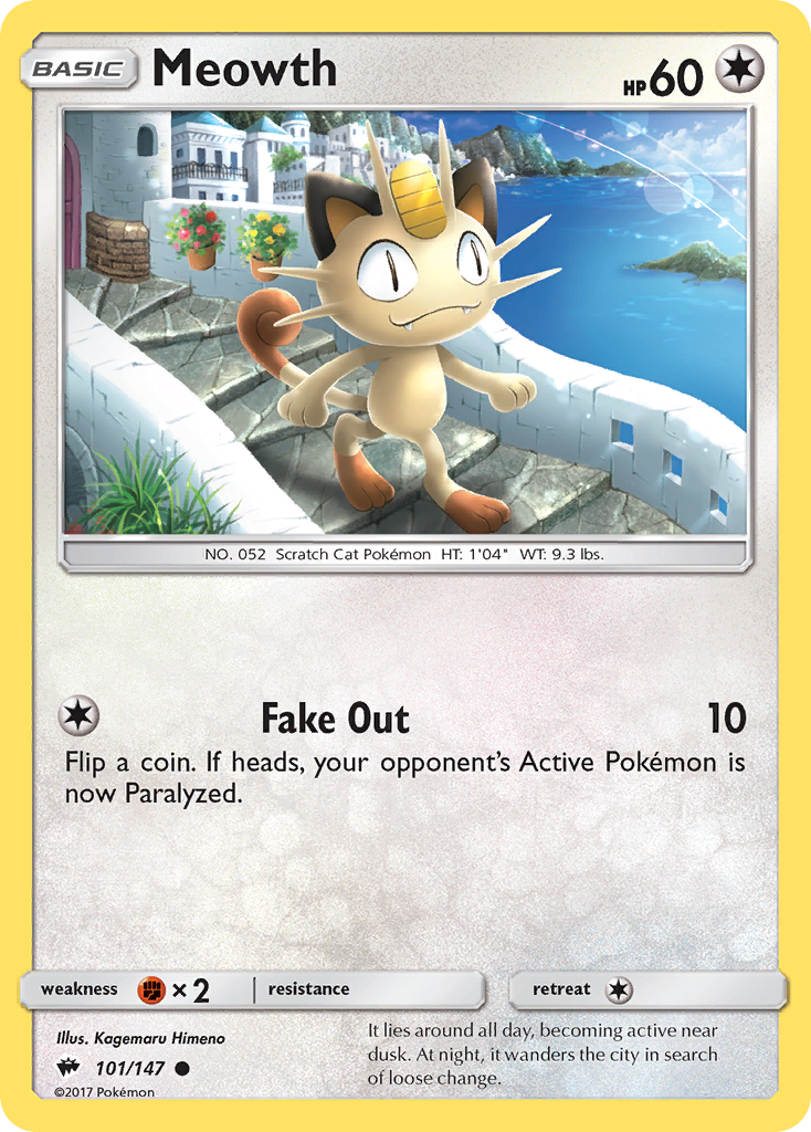 Meowth (101/147) [Sun & Moon: Burning Shadows] | Black Swamp Games