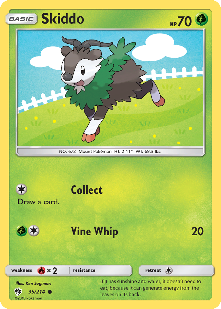 Skiddo (35/214) [Sun & Moon: Lost Thunder] | Black Swamp Games