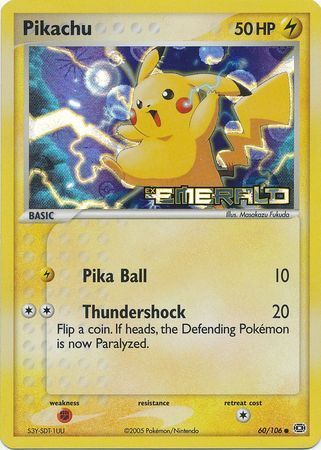 Pikachu (60/106) (Stamped) [EX: Emerald] | Black Swamp Games