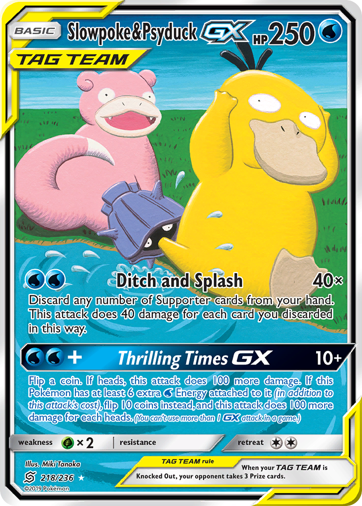 Slowpoke & Psyduck GX (218/236) [Sun & Moon: Unified Minds] | Black Swamp Games