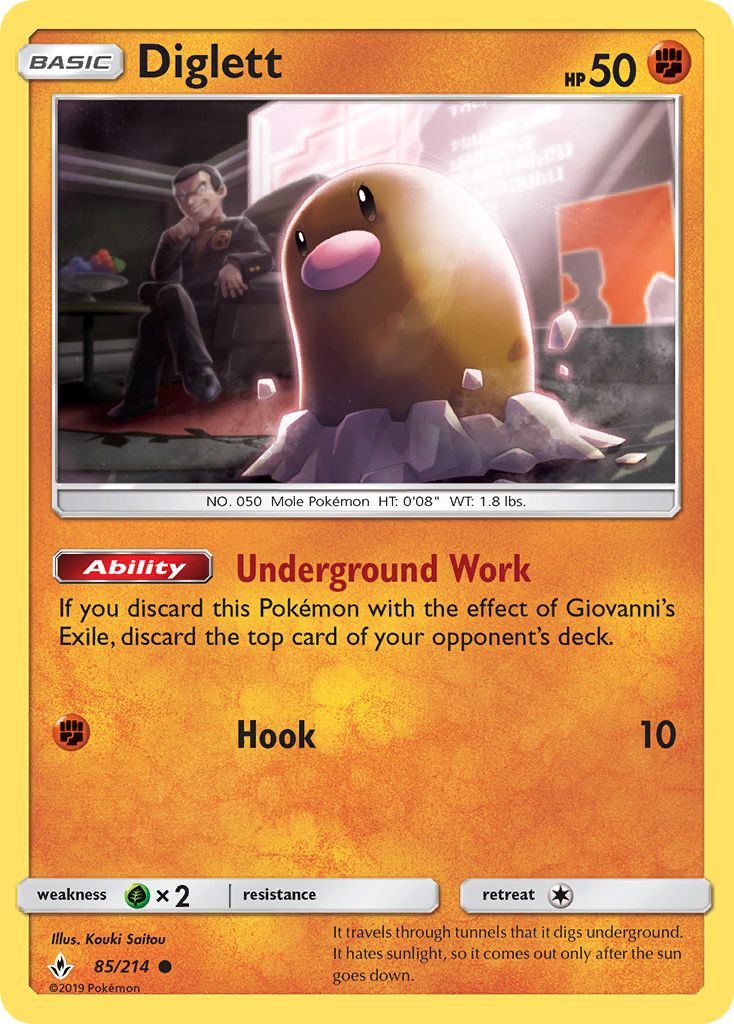 Diglett (85/214) [Sun & Moon: Unbroken Bonds] | Black Swamp Games