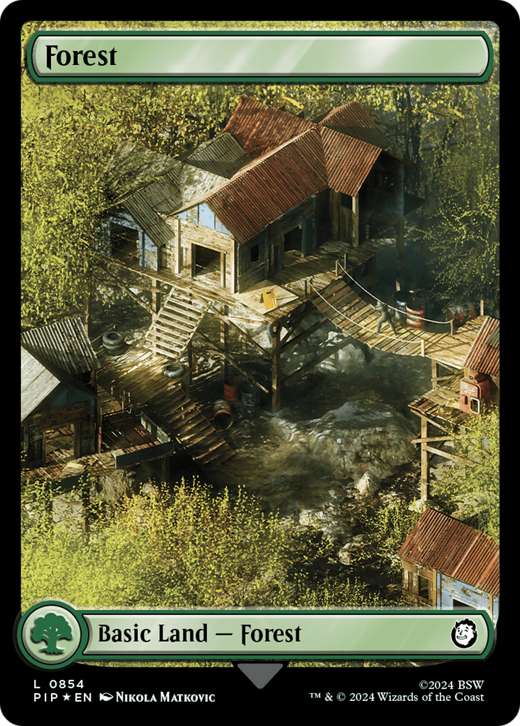 Forest (0854) (Surge Foil) [Fallout] | Black Swamp Games