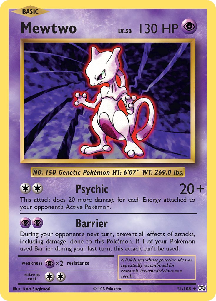 Mewtwo (51/108) (Theme Deck Exclusive) [XY: Evolutions] | Black Swamp Games