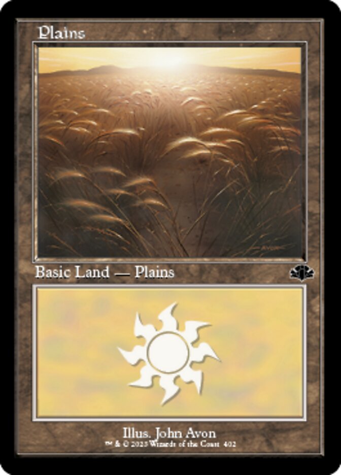 Plains (402) (Retro) [Dominaria Remastered] | Black Swamp Games