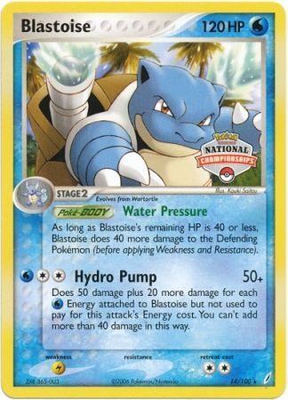 Blastoise (14/100) (National Championship Promo) [EX: Crystal Guardians] | Black Swamp Games