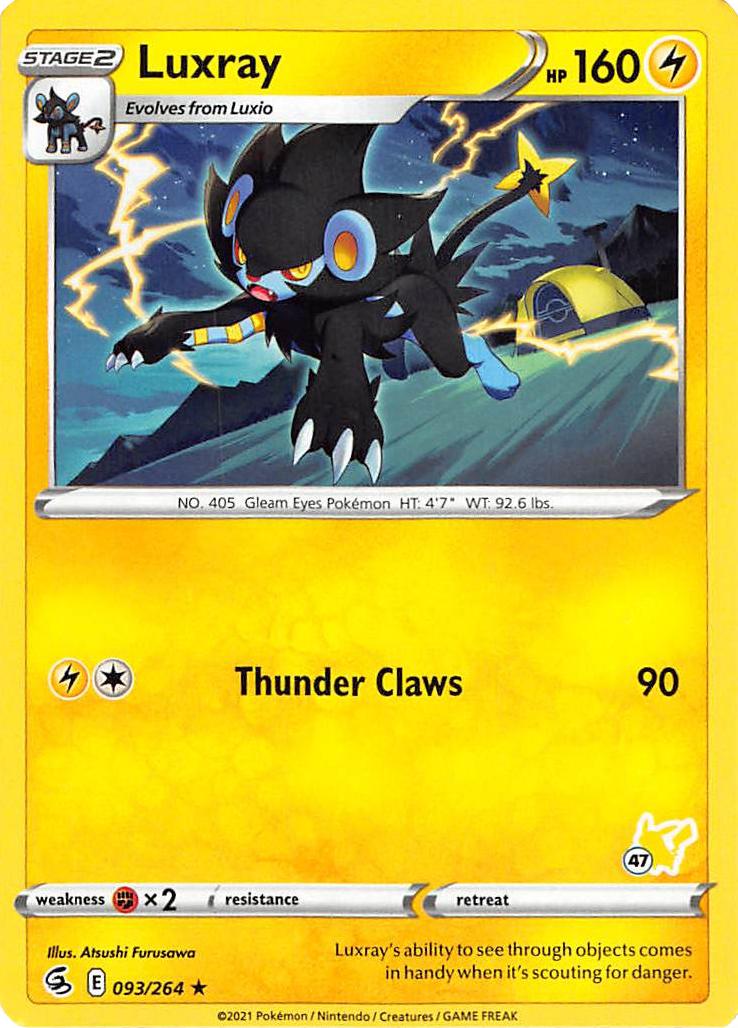 Luxray (093/264) (Pikachu Stamp #47) [Battle Academy 2022] | Black Swamp Games