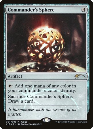 Commander's Sphere [Judge Gift Cards 2018] | Black Swamp Games