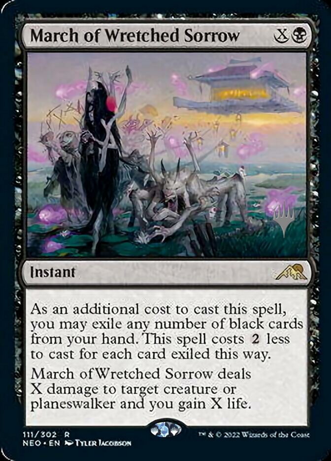 March of Wretched Sorrow (Promo Pack) [Kamigawa: Neon Dynasty Promos] | Black Swamp Games