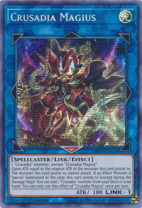 Crusadia Magius [MP19-EN105] Prismatic Secret Rare | Black Swamp Games