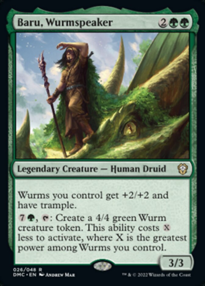 Baru, Wurmspeaker [Dominaria United Commander] | Black Swamp Games