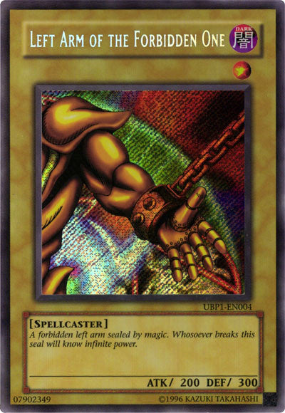 Left Arm of the Forbidden One [UBP1-EN004] Secret Rare | Black Swamp Games