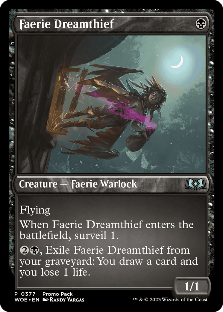 Faerie Dreamthief (Promo Pack) [Wilds of Eldraine Promos] | Black Swamp Games