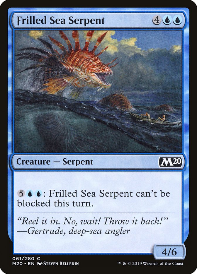 Frilled Sea Serpent [Core Set 2020] | Black Swamp Games