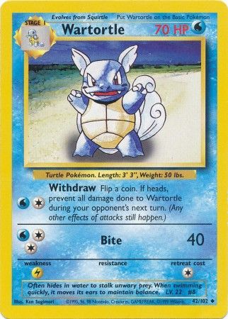 Wartortle (42/102) [Base Set Unlimited] | Black Swamp Games