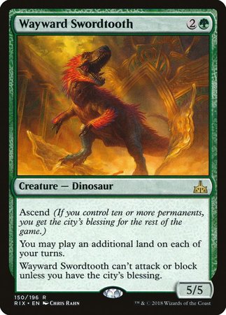 Wayward Swordtooth [Rivals of Ixalan] | Black Swamp Games