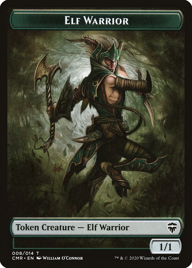 Elf Warrior // Rock Token [Commander Legends Tokens] | Black Swamp Games