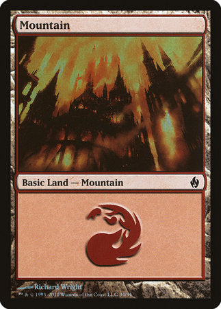 Mountain (34) [Premium Deck Series: Fire and Lightning] | Black Swamp Games