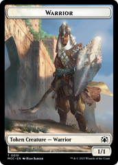 Warrior // Elspeth, Sun's Champion Emblem Double-Sided Token [March of the Machine Commander Tokens] | Black Swamp Games