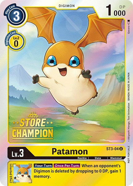 Patamon [ST3-04] (Store Champion) [Starter Deck: Heaven's Yellow Promos] | Black Swamp Games