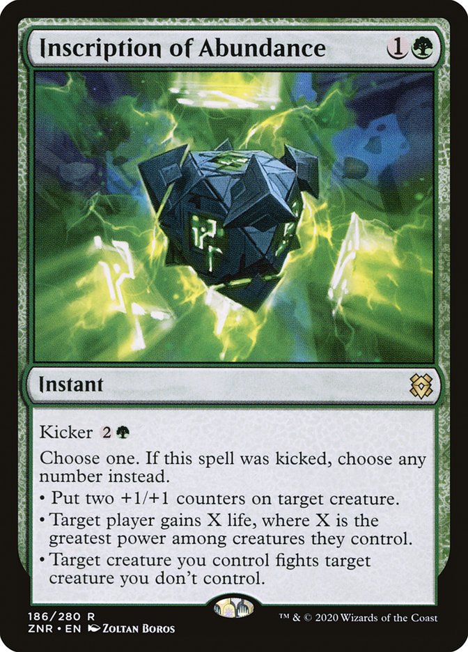 Inscription of Abundance [Zendikar Rising] | Black Swamp Games