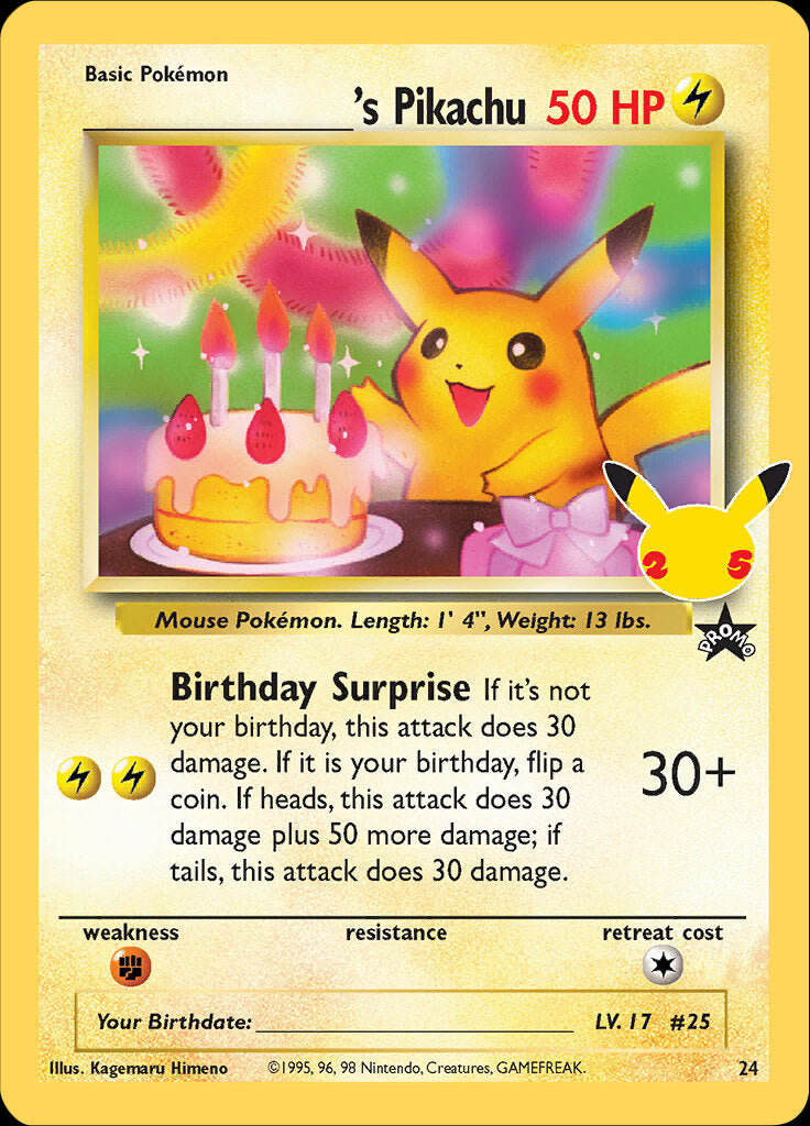 _____'s Pikachu (24) [Celebrations: 25th Anniversary - Classic Collection] | Black Swamp Games