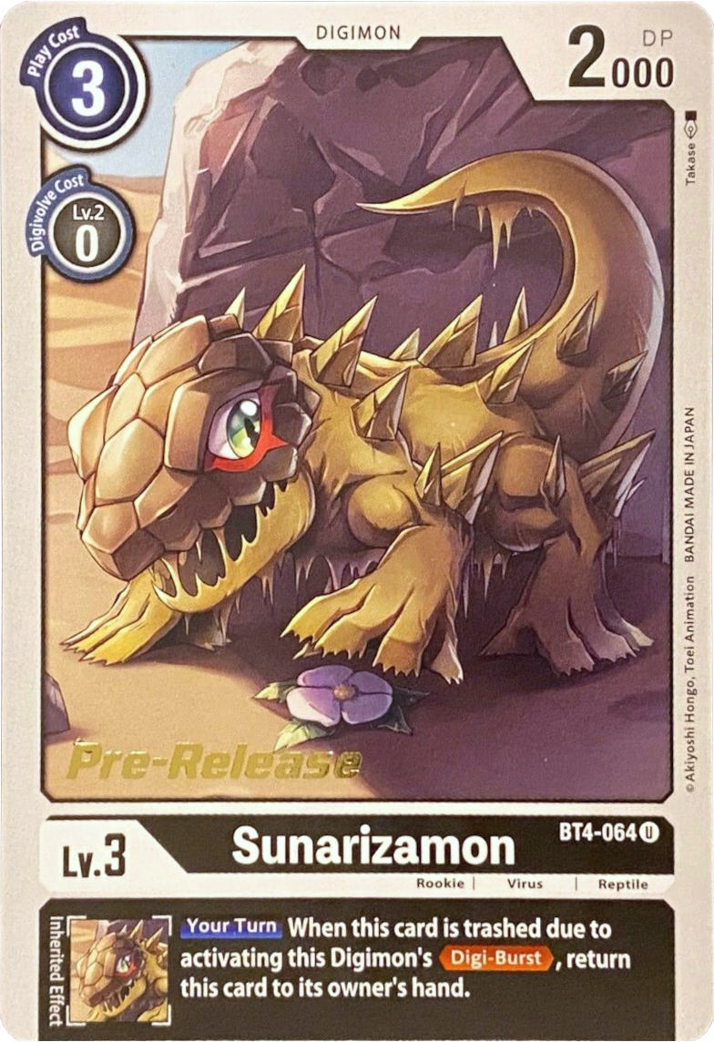 Sunarizamon [BT4-064] [Great Legend Pre-Release Promos] | Black Swamp Games