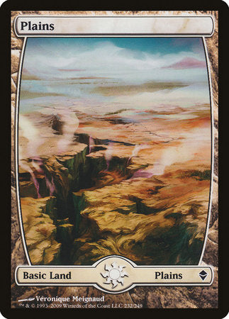 Plains (232) - Full Art [Zendikar] | Black Swamp Games