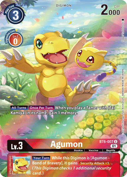 Agumon [BT6-007] (Alternate Art) [Double Diamond] | Black Swamp Games