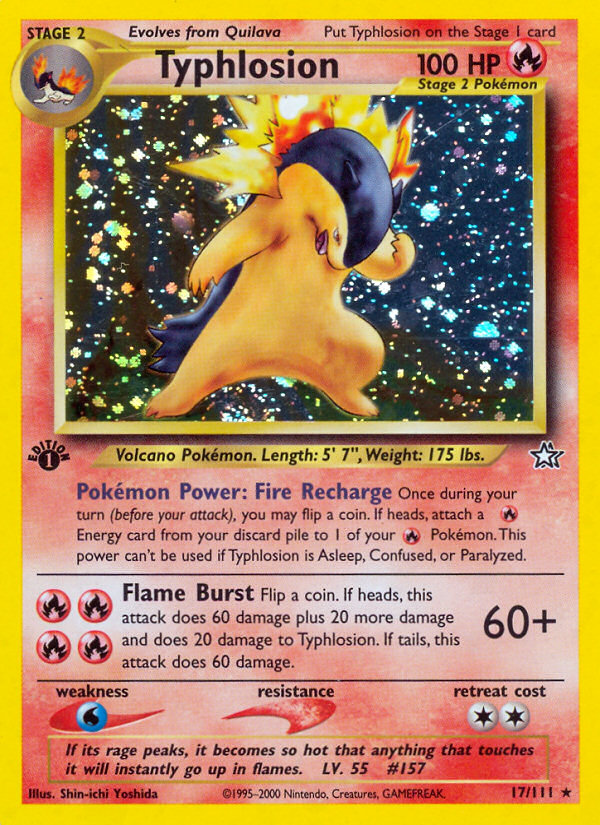 Typhlosion (17/111) [Neo Genesis 1st Edition] | Black Swamp Games