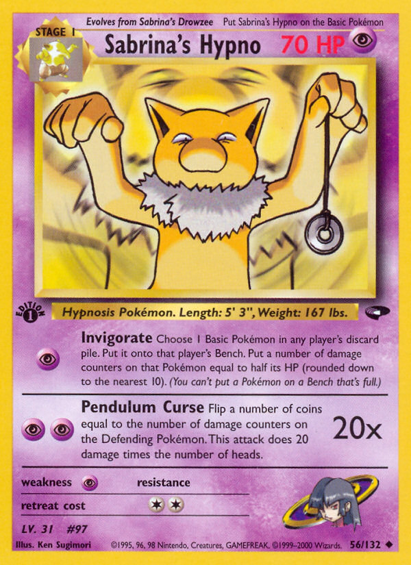 Sabrina's Hypno (56/132) [Gym Challenge 1st Edition] | Black Swamp Games