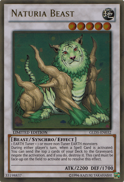 Naturia Beast [GLD5-EN032] Gold Rare | Black Swamp Games