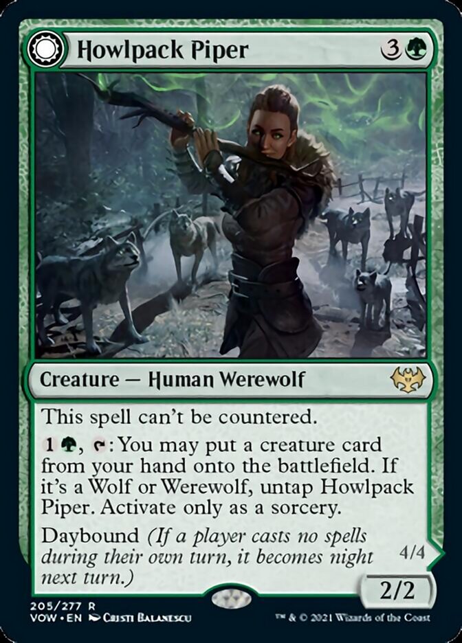 Howlpack Piper // Wildsong Howler [Innistrad: Crimson Vow] | Black Swamp Games