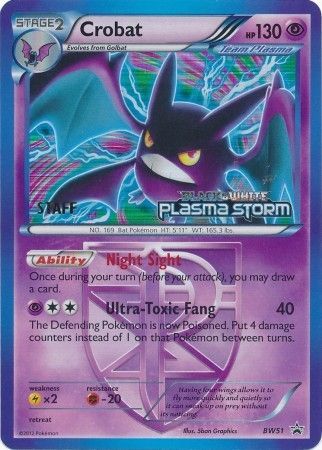 Crobat Team Plasma (BW51) (Staff Prerelease Promo) [Black & White: Black Star Promos] | Black Swamp Games