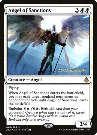 Angel of Sanctions [Amonkhet Promos] | Black Swamp Games