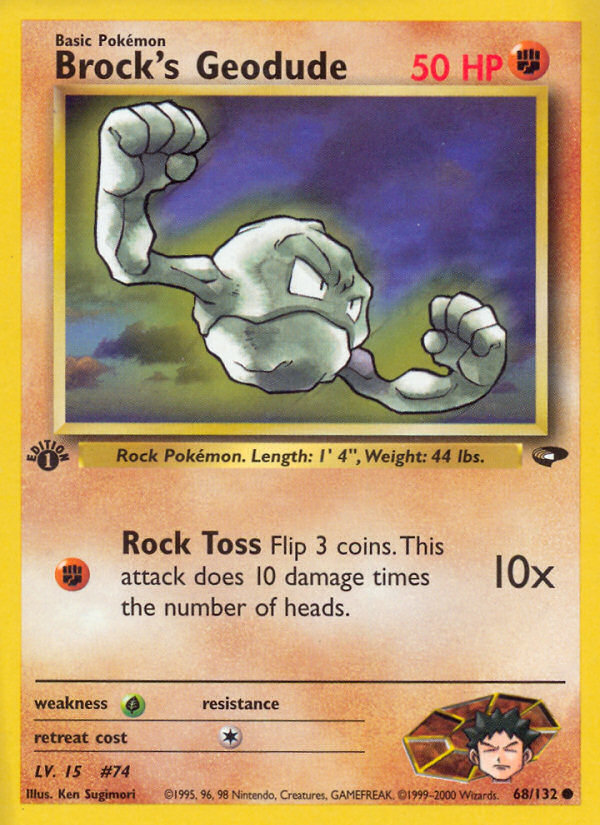 Brock's Geodude (68/132) [Gym Challenge 1st Edition] | Black Swamp Games