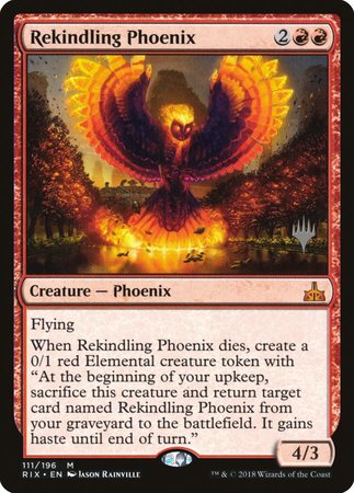 Rekindling Phoenix [Rivals of Ixalan Promos] | Black Swamp Games