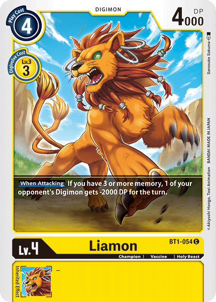 Liamon [BT1-054] [Release Special Booster Ver.1.0] | Black Swamp Games